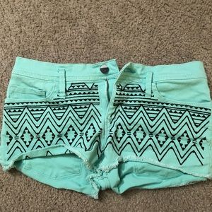Foxy green shorts